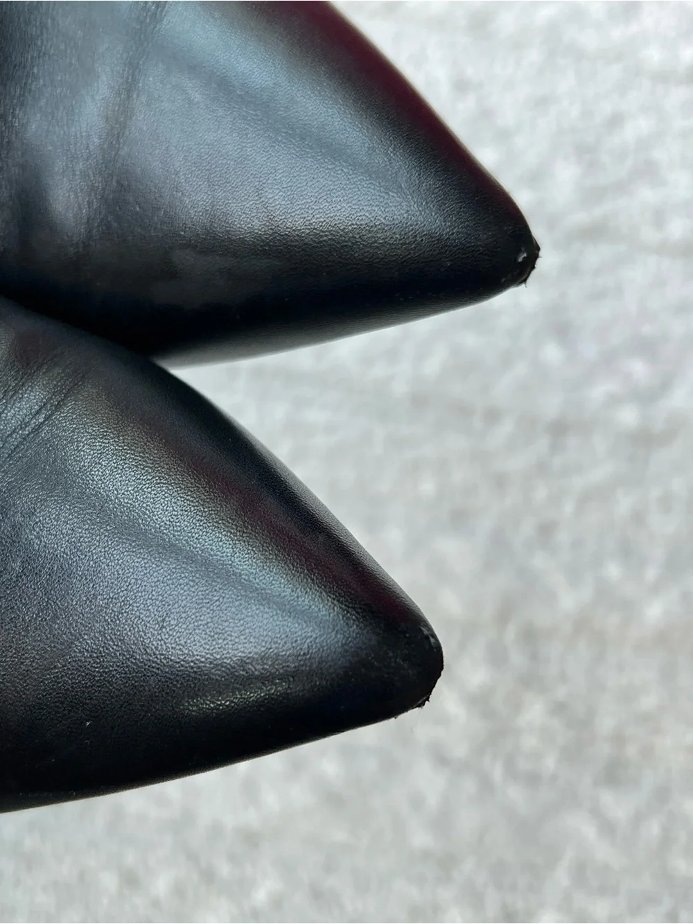 Marc Fisher Black Leather  Pointed Toe Ankle Boot Booties Zipper High Heel 10